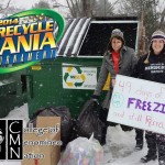 Rebecca Edler and Manih Boyd do their part for Recyclemania 2014